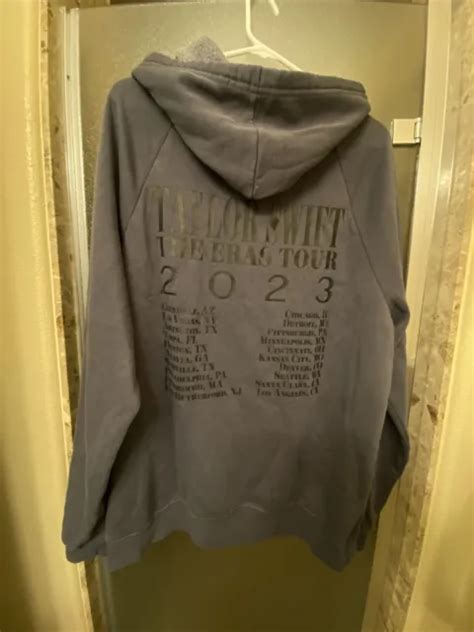 TAYLOR SWIFT - The Eras Tour Blue Hoodie Medium OFFICIAL MERCHANDISE WITH TAG $94.99 - PicClick