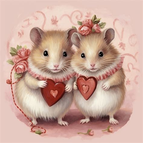 Valentine Mice Mouse Art Print Free Stock Photo - Public Domain Pictures