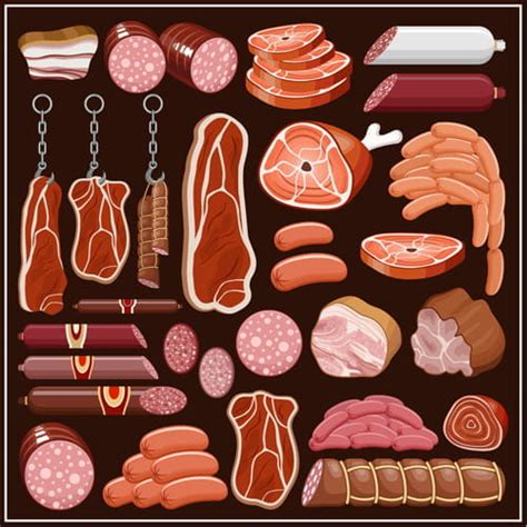 Ham and meat vector eps | UIDownload