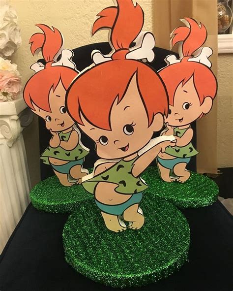 Events & Printing By J.Nicole on Instagram: “Flintstones Pebbles Centerpieces ️#flintsto… | 1st ...