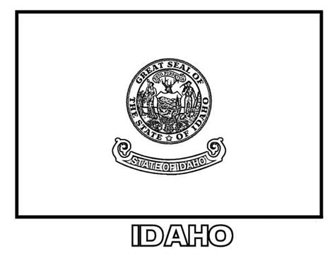 Idaho State Flag Coloring Page 32133 : Color Luna