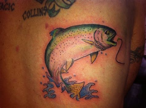 Realistic Rainbow Trout Tattoo done Tom Hacic www.facebook.com/tomhacictattoos | Trout tattoo ...