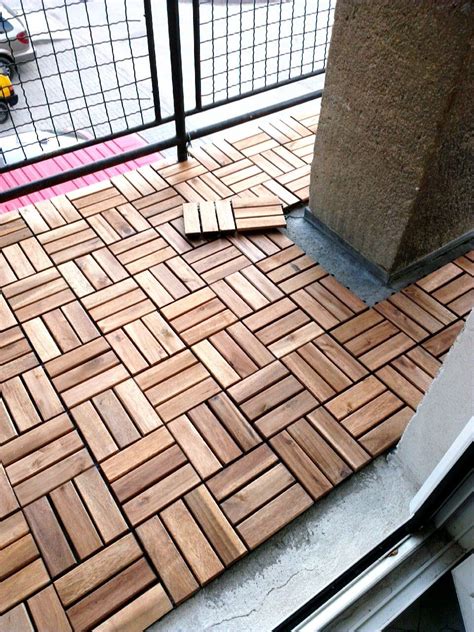 Customize Your Apartment Balcony with Wooden Floor Tiling