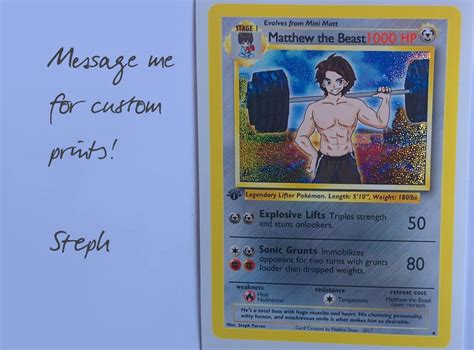 Holographic Pokémon Card | Etsy