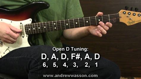 GUITAR VIDEO LESSON: Open D Tuning - YouTube