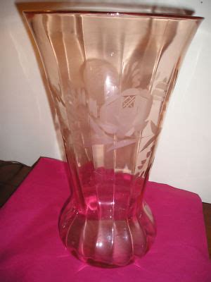 Pink Depression Glass Vase -- Antique Price Guide Details Page