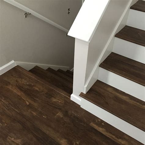 Luxury Vinyl Plank on stairs | House flooring, Luxury vinyl plank, Home ...