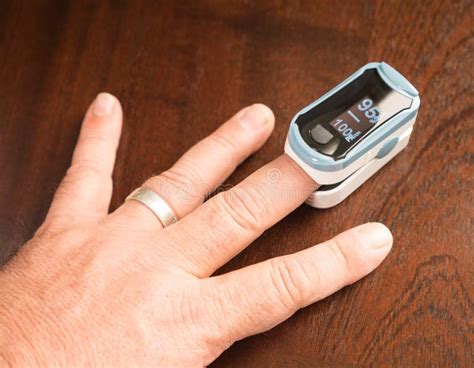 Fingertip Oxygen Sensor Pulse Rate Health Testor Oximeter Stock Photo - Image of oximeter, exam ...