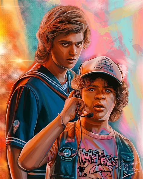 Stranger Things Steve and Dustin by Sinèad Julia, sineadinthecity, Joe Keery, Gaten Matarazzo ...