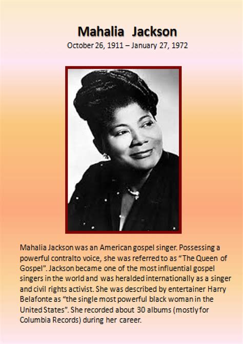 Mahalia Jackson | Mahalia jackson, Black legends, Gospel singer