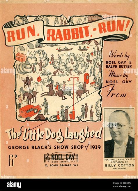 Sheet Music - Run, Rabbit, -Run! - Billy Cotton - 1939 Stock Photo - Alamy