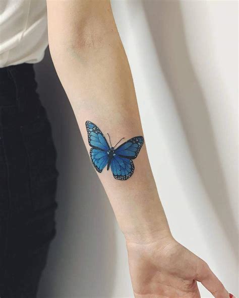 Blue Monarch Butterfly Tattoos