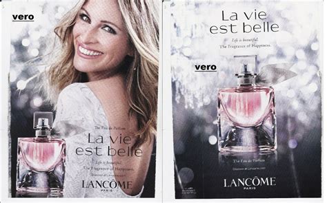 JULIA ROBERTS ad print LANCOME smell strip fragrance parfum LA VIE EST BELLE vtg | Lancome ...