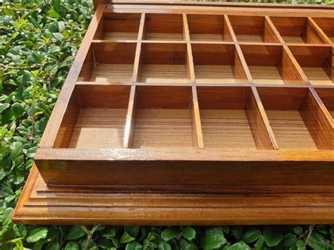 Wooden 30 compartment Display box Storage Box Small Organizer | Etsy