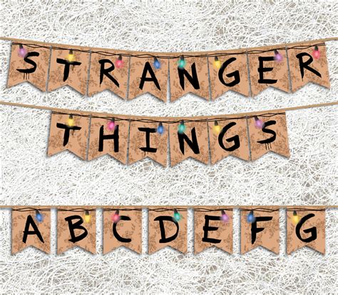 Stranger Things™ Inspired Banner PRINTABLE Party Supplies