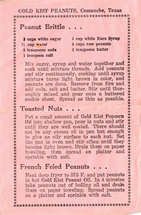 Gold Kist Peanuts - vintage.recipes