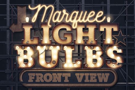 Marquee Light Bulbs - Front View | Pre-Designed Photoshop Graphics ~ Creative Market