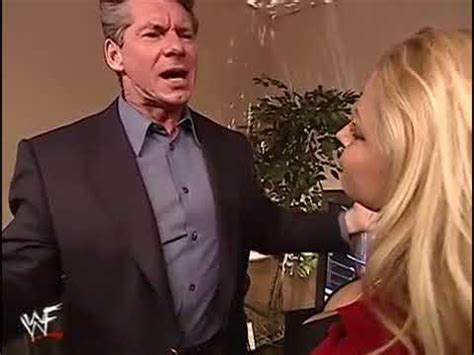 Vince Mcmahon wants a good luck kiss from Trish Stratus - YouTube