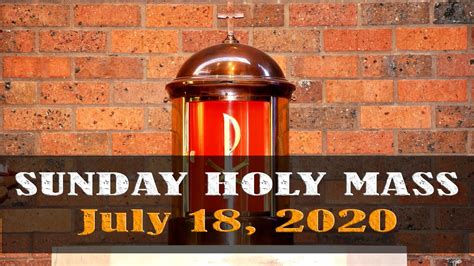 Vigil Mass - Saturday 18/07/2020 - YouTube