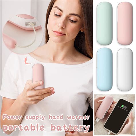 Xerdsx Rechargeable Hand Warmer,Rechargeable Hand Warmer, 4800mAh Electric Hand Warmer Mobile ...