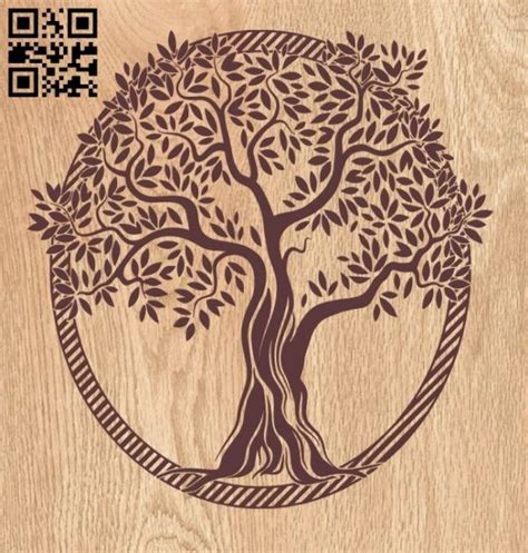 Tree E0010541 file cdr and dxf free vector download for laser engraving ...