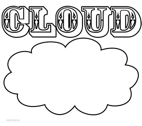 Printable Cloud Coloring Pages For Kids