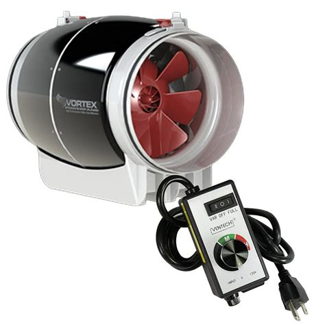 Vortex S Line S-600 6-inch Inline Fan 347 CFM with VenTech Variable Fan Speed Controller ...