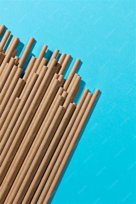 Free Photo | Top view of biodegradable paper straws