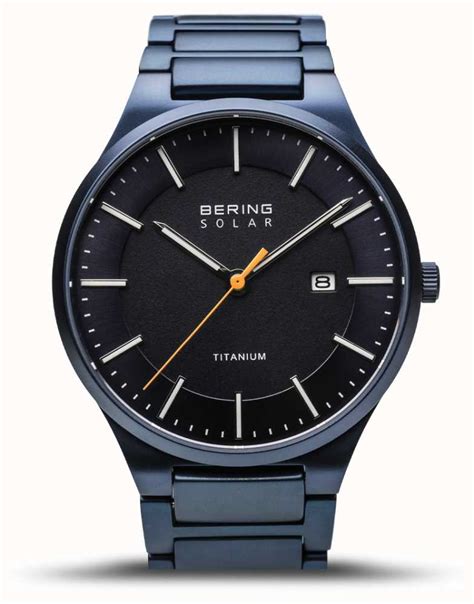 Bering Men's Titanium | Brushed Blue | Blue Titanium Strap 15239-797 - First Class Watches™ USA