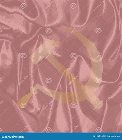 Hammer And Sickle Flag Background Stock Vector - Illustration of revolution, europe: 114898619