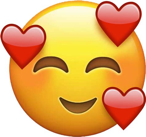 Emoji Apple Emojiface Cute Heart Face Emoji Png Transparent Png | Images and Photos finder