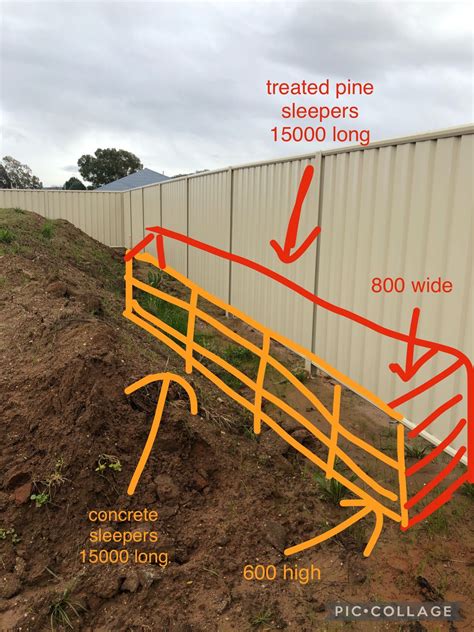 How to put in retaining wall against fen... | Bunnings Workshop community