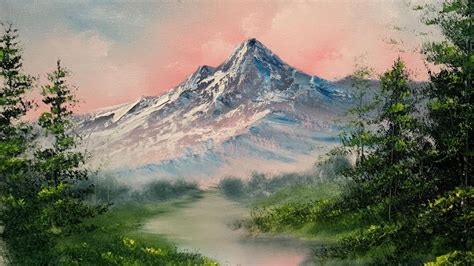 Painting A Sunset Mountain Landscape Quick And Easy | Mountain landscape painting, Landscape ...