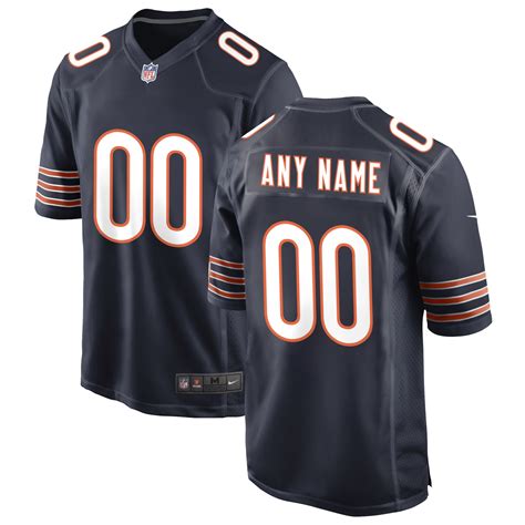 Men's Nike Navy Chicago Bears - Custom Game Jersey