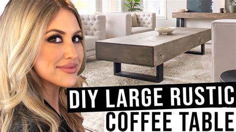 DIY Large Rustic Coffee Table | Wooden Coffee Table Tutorial - YouTube