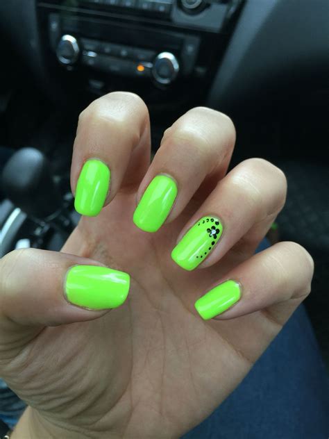 Neon Green Nail Polish Designs