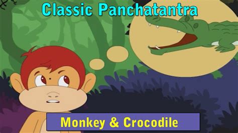 Monkey and Crocodile | Panchatantra Stories Marathi | Animated Marathi ...