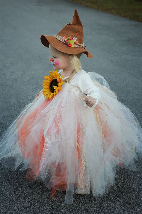 DIY Baby girl toddler Halloween scarecrow costume sunflower tutu | Halloween costumes scarecrow ...