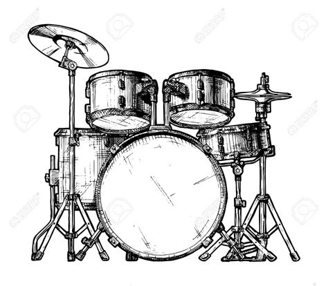 Drum Kit Drawing at GetDrawings | Free download