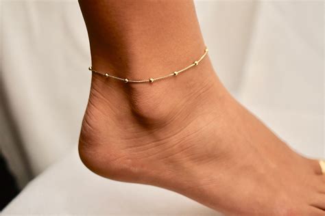 Satellite Anklet Simple Anklet Ankle Bracelet Gold Anklet Anklets for Women Anklets Delicate ...