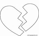 Drawing Broken Heart Coloring Pages sketch template