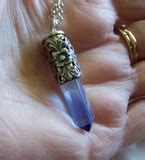 London Blue Quartz Crystal Filigree Silver Bullet Pendant – My Mystic Gems
