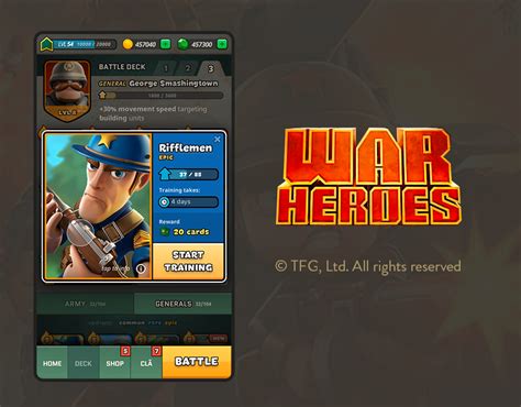 War Heroes - Game UI on Behance