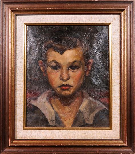 Willy Sluiter - Olieverf op board, Portret van een jongetje - Ingelijst sold! View the auction ...