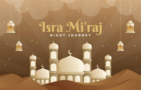 Isra Miraj The Night Journey Background 15310370 Vector Art at Vecteezy