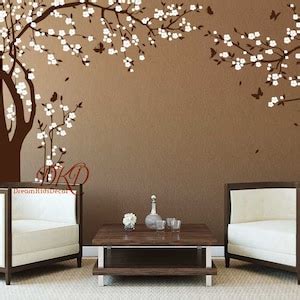 Cherry Blossom Wall Decal, Nursery Wall Decal, Cherry Tree Wall Decal With Butterfly, Wall ...