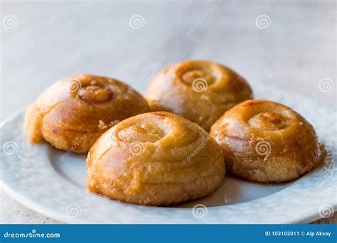 Turkish Dessert Sekerpare with Sherbet or Serbet Stock Image - Image of ...