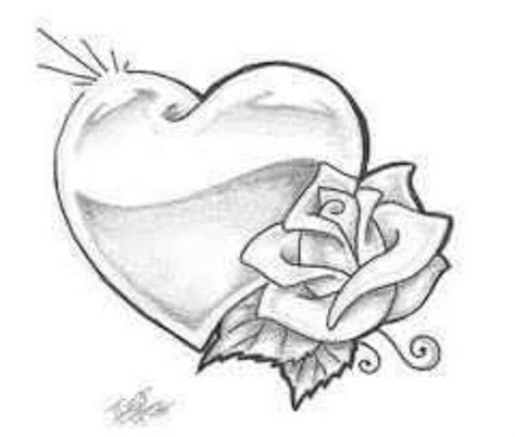 Heart n rose | Hart tatoeage ontwerpen, Tatoeageschetsen, Harttatoeages