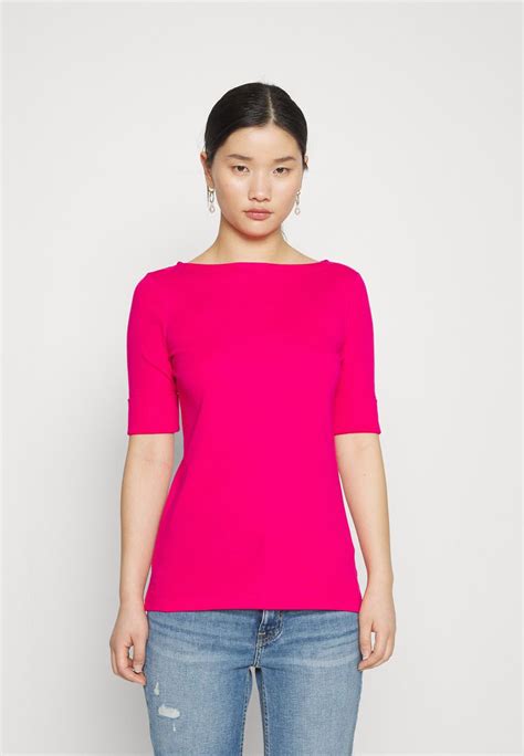 Lauren Ralph Lauren Petite JUDY ELBOW SLEEVE - Basic T-shirt - sport pink/pink - Zalando.ie