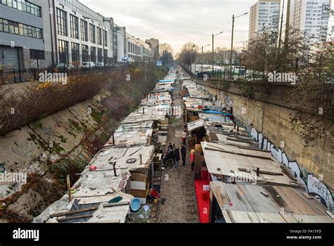 Paris, France, International Immigrants Europe Migrants Rom Camp, Old ...